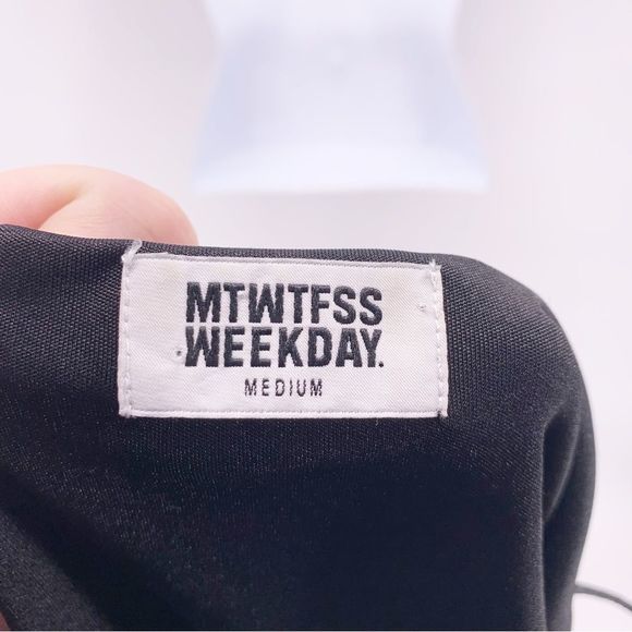 MTWTFSS Weekday Black Tank Top Size Medium - Picture 5 of 7